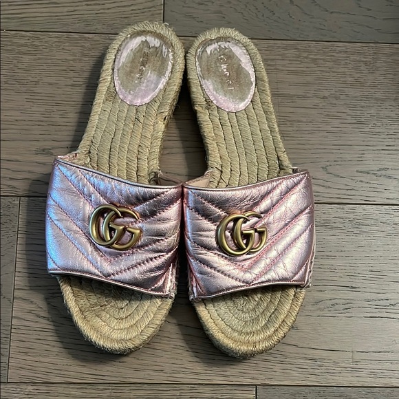 Gucci Pink Slide Sandals - Picture 1 of 7